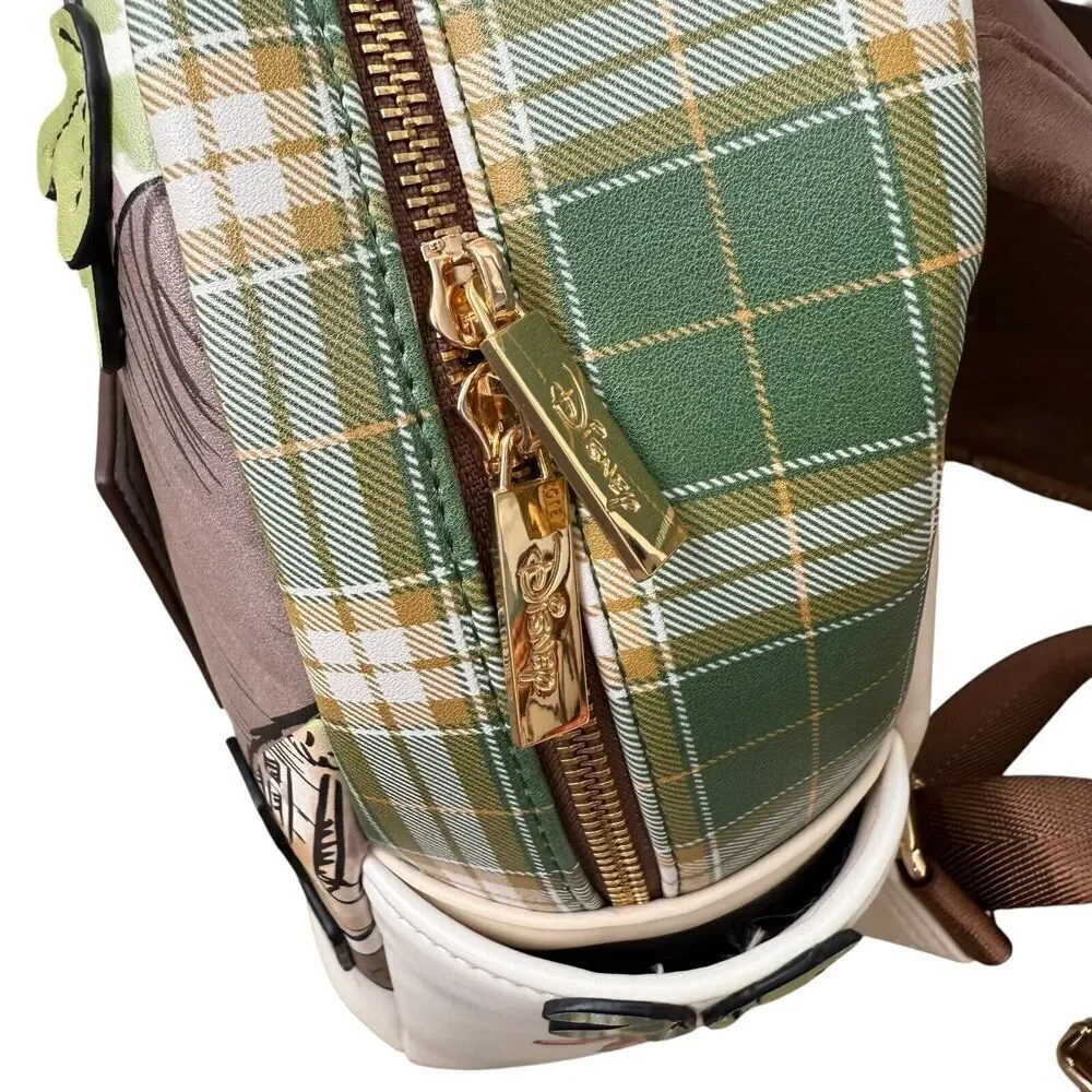 Disney Backpack Winnie the Pooh Danielle Nicole Owl's House Door Plaid Mini - Picture 6 of 11